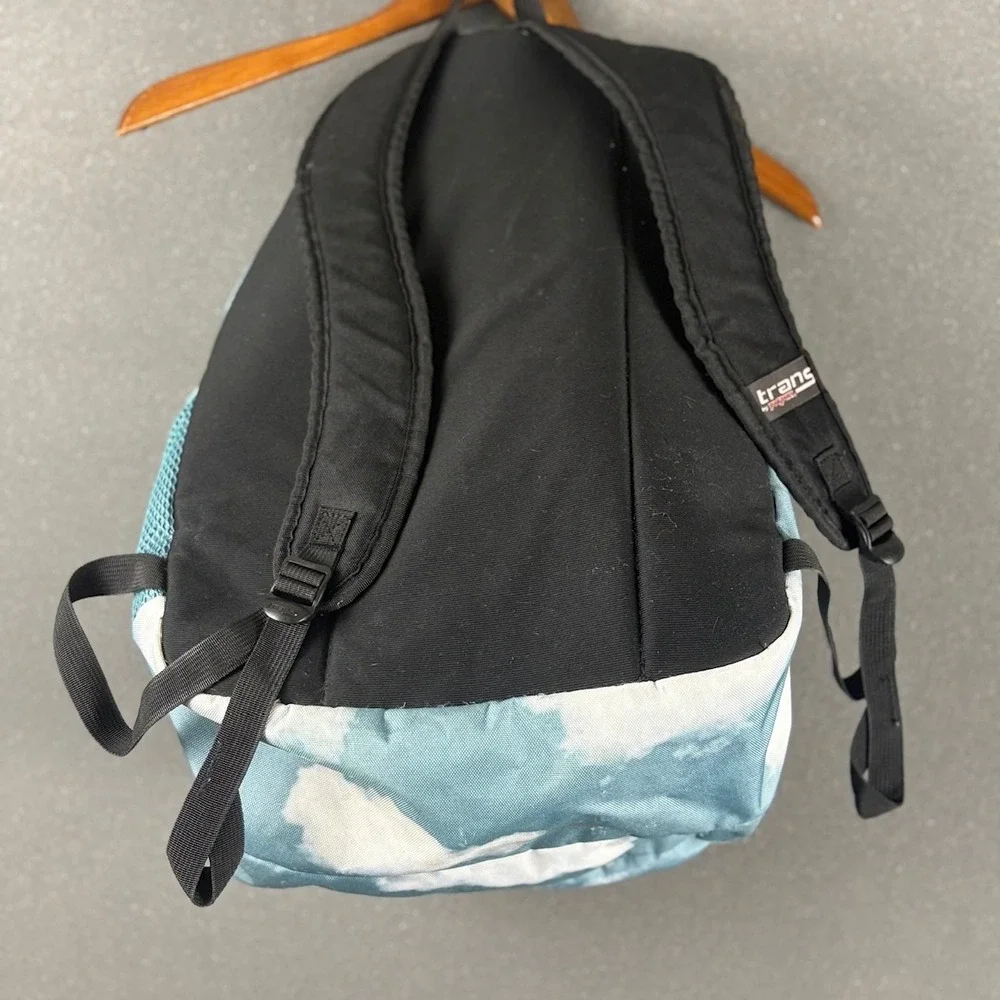 Jansport Trans Backpack Cloud Print Blue White Teal School Travel Bag‎